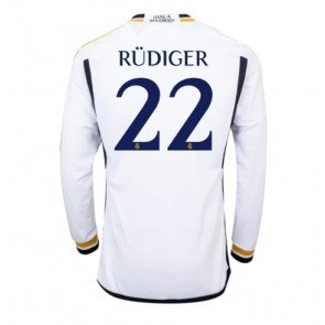 Real Madrid Antonio Rudiger #22 Replika Hjemmebanetrøje 2023-24 Langærmet